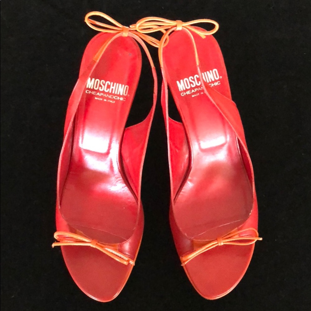 Moschino Cheap & Chic leather sling back sandals